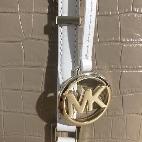 Michael Kors Bedford Legacy Medium Dome Satchel Purse Truffle MLT CLR MSRP $328 - Picture 14 of 16